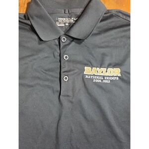 Nike Baylor University Polo Golf Shirt Performance Men's Size Large Black